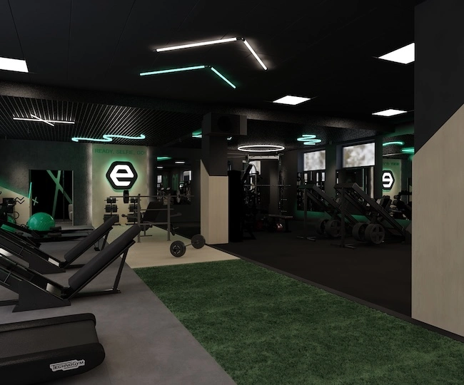 Wizualizacja sali treningowej easygym Nowy Sącz